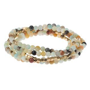 Scout Curated Wears Stone Wrap Bracelet/Necklace Amazonite - Stone of Courage
